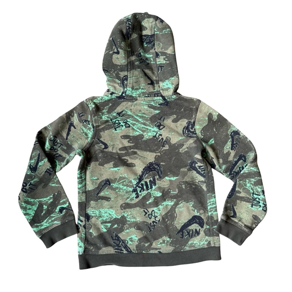 Nike Kids Hoodie - Camo Green and Black Camo Size M Activewear Athleisure - Picture 2 of 13